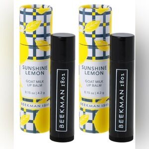Beekman 1802 🍋 Lemon Goat Milk Lip Balm  - YOU WILL RECEIVE 2